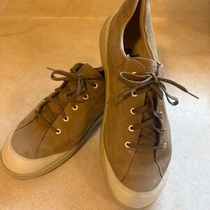 Finn Comfort Mens Nubuck Leather Lace Up Shoe 41 Tan Comfort Gorpcore FLAW